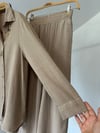 32058 Tensel Pantolonlu Takım-Bej