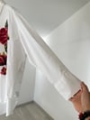 33161 Kanaviçe Gül İşlemeli Tunik-Beyaz