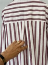 34948 Çizgili Tunik-Bordo