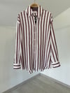 34948 Çizgili Tunik-Bordo