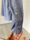 34989 Kimono Düğmeli Tunik-Mavi