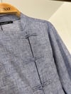 34989 Kimono Düğmeli Tunik-Mavi