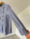 34989 Kimono Düğmeli Tunik-Mavi