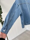 3896 Önden Düğmeli Denim Ceket-Mavi