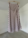 39074 Çizgili Etek-Bordo