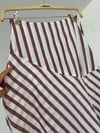 39074 Çizgili Etek-Bordo