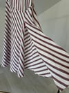 39074 Çizgili Etek-Bordo