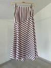 39074 Çizgili Etek-Bordo