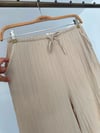 4008 Beli Lastikli Pantolon-Bej