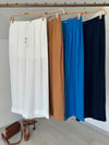 4020  Beli Lastikli Pantolon-Beyaz