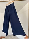 4020  Beli Lastikli Pantolon-Lacivert