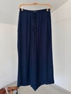 4020  Beli Lastikli Pantolon-Lacivert