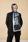4449 Maisa Didar Mulberry İpek Şal-Lacivert