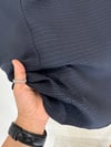 460 Çizgi Dokulu Etek-Lacivert