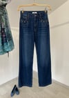 4900 Taş İşlemeli Denim Pantolon