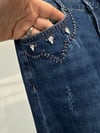 4900 Taş İşlemeli Denim Pantolon