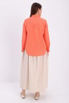 51007A Pamuklu Tunik-Turuncu