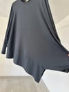 517 Asimetrik Kesim Viscose Bluz-Antrasit