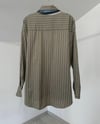 5202 Çizgili Cotton Gömlek-Haki