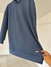 52324 Yumuşak Dokulu Tunik-İndigo