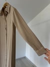 53041 Gizli PAtlı Gömlek Tunik-Bej