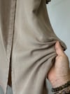 53041 Gizli PAtlı Gömlek Tunik-Bej