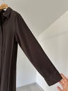 53041 Gizli PAtlı Gömlek Tunik-Kahverengi