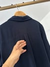 53041 Gizli Patlı Gömlek Tunik-Lacivert