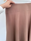 54237 Kalın Korsajlı Kloş Etek-Kahve