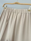 5580 Beli Lastikli Geniş Paça Pantolon-Bej