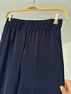 5580 Beli Lastikli Geniş Paça Pantolon-Lacivert