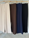 5580 Beli Lastikli Geniş Paça Pantolon-Bej