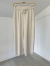 5618 Beli Lastikli Dar Paça Pantolon-Bej
