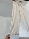 5618 Beli Lastikli Dar Paça Pantolon-Bej