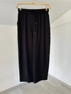 5618 Beli Lastikli Dar Paça Pantolon-Siyah