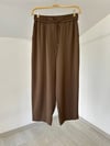 5618 Beli Lastikli Dar Paça Pantolon-Vizon