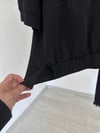 56329 Kapüşonlu Dikiş Detaylı Bluz-Siyah