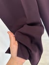 5671 Pensli Yırtmaçlı Paça Pantolon-Mürdüm