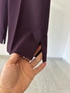 5671 Pensli Yırtmaçlı Paça Pantolon-Mürdüm