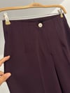 5671 Pensli Yırtmaçlı Paça Pantolon-Mürdüm