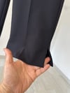 5671 Pensli Yırtmaçlı Paça Pantolon-Siyah