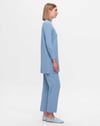 6001 Uzun Kollu Basic Triko Tunik-Mavi