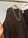 6007 Kolsuz Cupro Tunik-Kahverengi