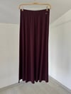 62001 Örgü Teknikli Triko Kloş Etek-Bordo