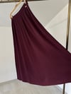 62001 Örgü Teknikli Triko Kloş Etek-Bordo