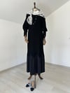 64005 Örgü Teknikli Uzun Triko Elbise-Siyah