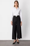 64133 Beli Kemerli Bol Paça Pantolon-Siyah