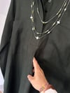 64260 Önü Cepli Basic Keten Elbise-Haki