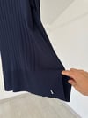 66003 Kalın Fitilli Beli Lastikli Tunik-Lacivert