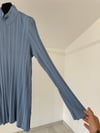 66008 Fitilli Dik Yaka Tunik-Mavi